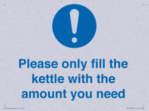 Please only fill the kettle with the amount you need